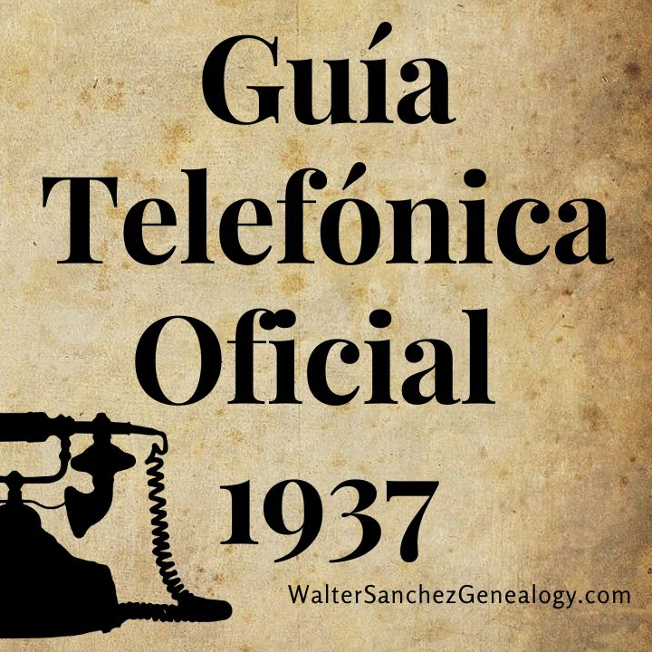 Guía Telefónica Oficial 1937 – I&nbsp;–